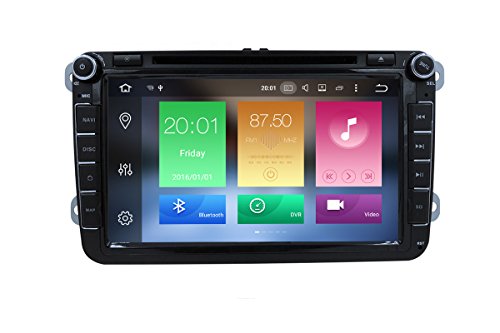 Android 6.0 Octa-Core 32GB + 2GB Autoradio DVD Player Moniceiver für VW mit GPS Navi 8 Zoll/ 20cm Touchscreen Unterstützt Bluetooth DAB+ WLAN Subwoofer MirrorLink USB MicroSD AV-OUT Fastboot 2 Din