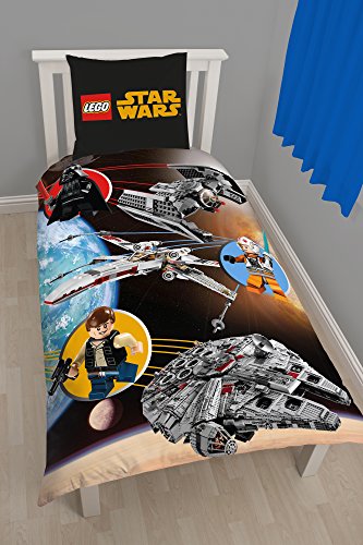Lego Star Wars Kinder und Jungen Bettwäsche 2 tlg. 80x80 + 135x200 cm aus 100 % Baumwolle