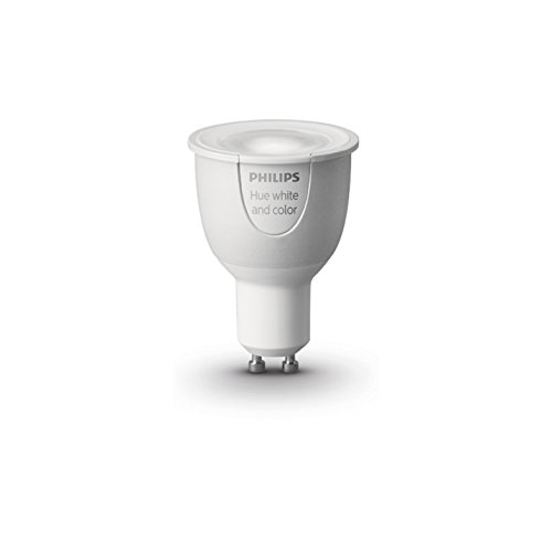 Philips Hue White & Color Ambiance GU10 LED Lampe Erweiterung, dimmbar, bis zu 16 Millionen Farben, steuerbar via App, kompatibel mit Amazon Alexa (Echo, Echo Dot)