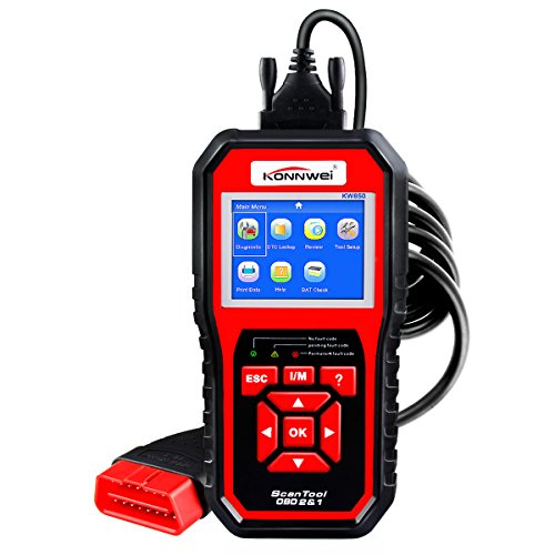 OBDII Diagnosegerät KONNWEI KW850 OBD2 / EOBD Diagnose Scanner zum Lesen und Löschen Motor Fehlercodes Volle OBD 2 Funktions Scan Werkzeug Überprüfen Sie Motor Licht OBD Tester für alle Autos ab 2000