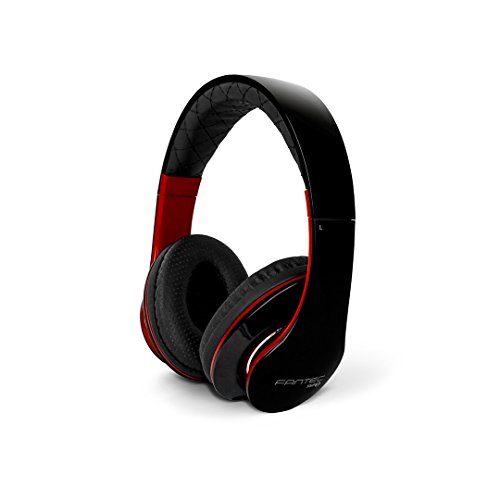 FANTEC SHP-3 On Ear Stereo Kopfhörer  (Headset mit Freisprechfunktion ohraufliegend, integriertes Mikrofone, 1-Tasten Fernbedienung, geplosteter Bügel, atmungsaktive Ohrmuscheln, abnehmbares verwicklungsfreies Textilkabel, 3,5 mm Klinkenstecker) schwarz/r