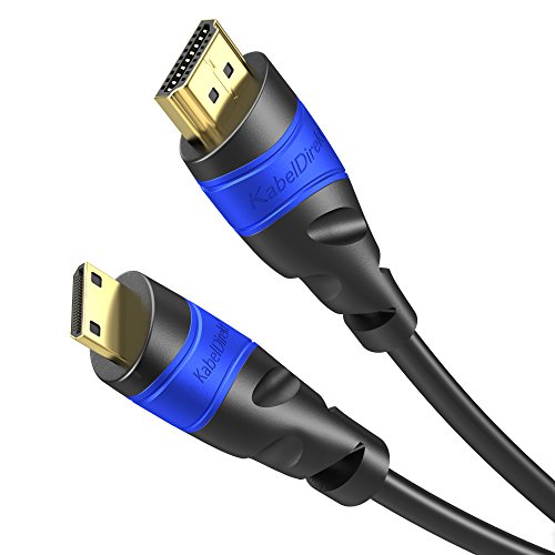 KabelDirekt 3m Mini HDMI Kabel / kompatibel mit HDMI 2.0a/b, 2.0, 1.4a (Ultra HD, 4K, 3D, Full HD, 1080p, HDR, ARC, Highspeed mit Ethernet) - FLEX Series