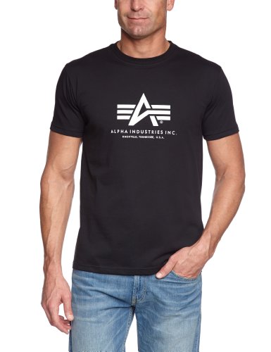 Alpha Industries Herren Oberteile / T-Shirt Basic, schwarz, Gr.M