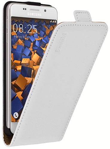 mumbi PREMIUM Leder Flip Case für Samsung Galaxy A3 (2016) Tasche weiss (nicht für das Galaxy A3 - A300F von 2015)