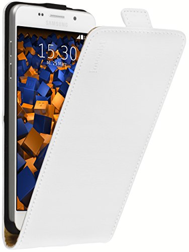 mumbi PREMIUM Leder Flip Case Samsung Galaxy A5 (2016) Tasche weiss (nicht für das Galaxy A5 - A500F von 2015)
