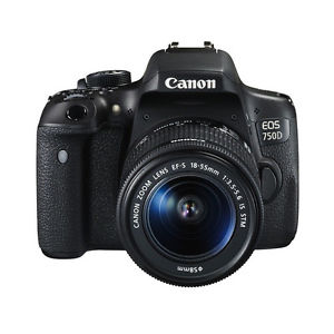 Canon EOS 750D DSLR-Kamera 24 MP Digitalkamera+ EF-S 18-55mm IS STM Objektiv NEU