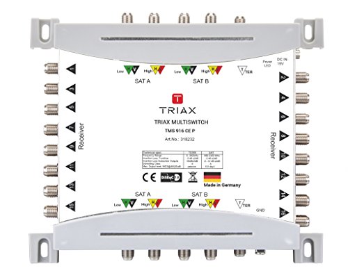 Triax TMS 916 CE P Netzeil, 9 Eingänge, 16 Ausgänge weiß