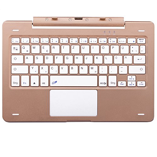 NINETEC Keyboard Tastatur für Platinum 10 G3 Aluminium Tablet PC Rosegold