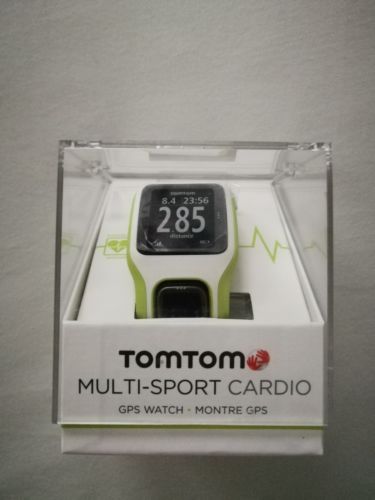 TomTom Multi-Sport  Cardio GPS-Watch Sportuhr grün/weiß inkl. Zubehör 