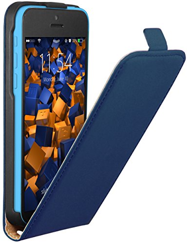mumbi Flip Case für iPhone 5C Tasche blau