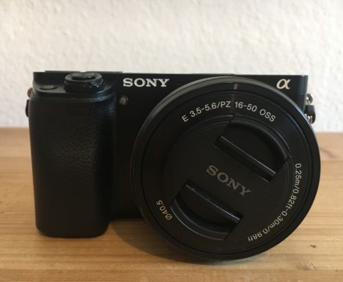 Sony Alpha 6000 24,3 MP Digitalkamera - Schwarz (Kameraset +16-50mm+...)