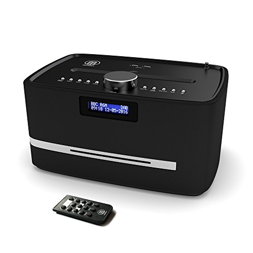 Castle DAB/DAB+ Digitales FM Radio Bluetooth Funk CD Player Mikro Kompaktes Stereo-Lautsprechersystem - Fernbedienung - Dual USB Ladegerät (schwarz)