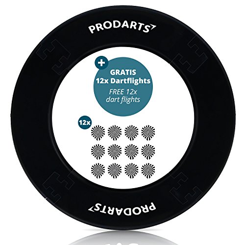 Dart Surround für alle Marken-Dartscheiben – Dart Auffang-Ring in Schwarz – hochwertige stabile Umrandung – Wandschutz für das Dartboard ohne Zusatzbefestigung – professionelle Optik – von ProDarts