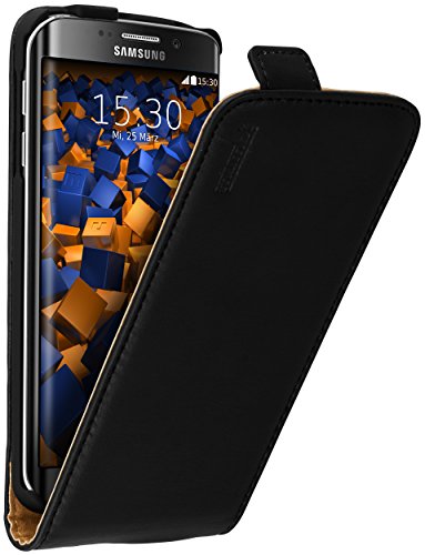 mumbi PREMIUM Leder Flip Case für Samsung Galaxy S6 Edge Tasche