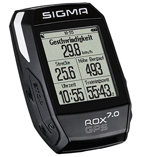 Sigma Sport Fahrrad Computer ROX 7.0 GPS black, Track-Navigation, Grafische Datenauswertung, Strava, Schwarz