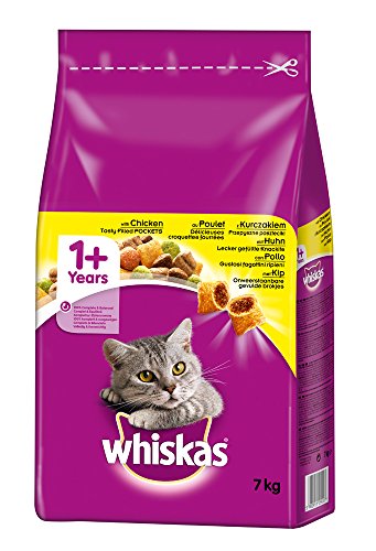 Whiskas 1+ Katzenfutter Huhn, 1er Pack (1 x 7 kg)