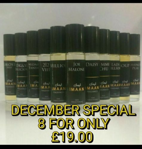 Any 8 x 10ml imaan oil perfumes £19.99designer fragrances perfume oil 