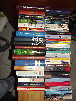Bücherpaket über 16kg Romane, Thriller, Krimis, 14x Bücher  & 33x Taschenbücher