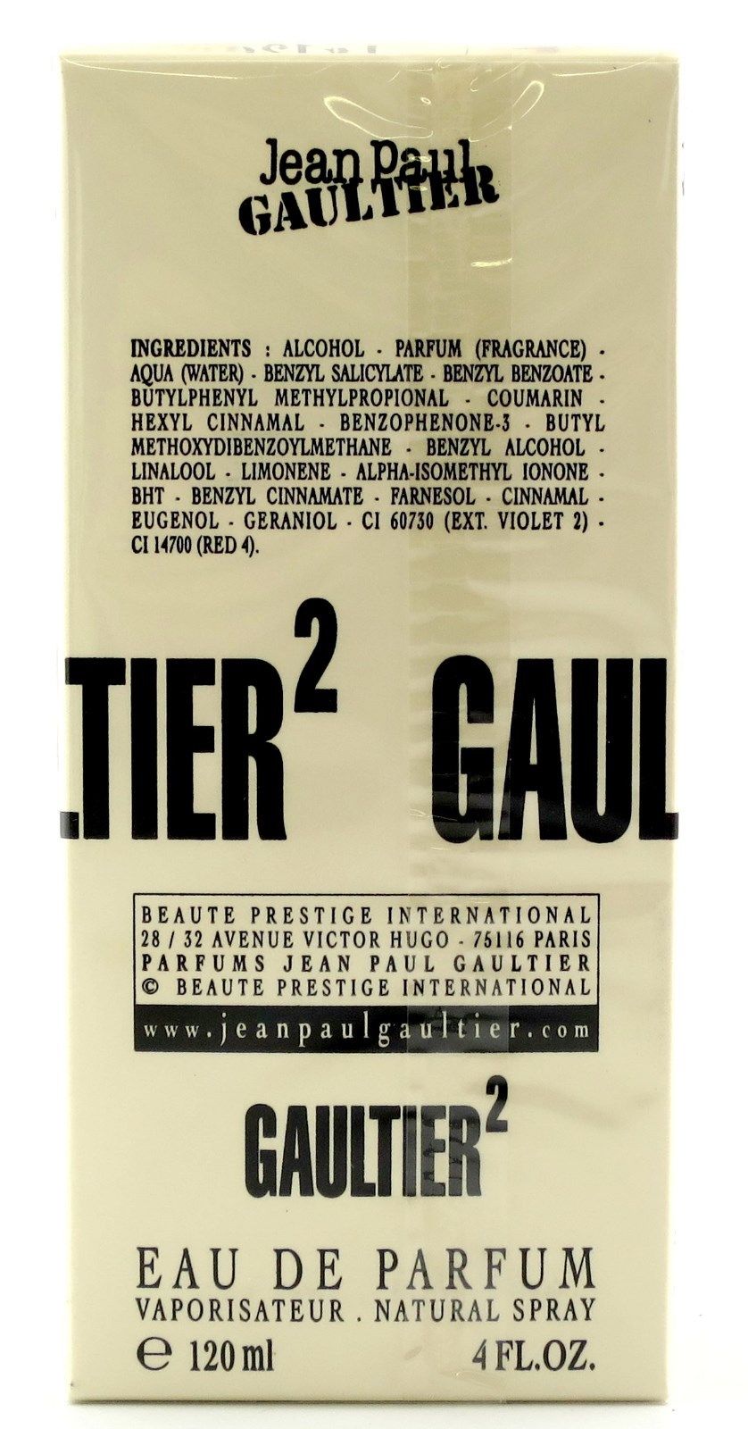 (GRUNDPREIS 124,92€/100ML) JEAN PAUL GAULTIER 2 - 120ML EAU DE PARFUM SPRAY OVP