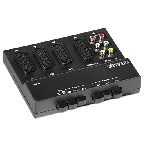Vivanco SBX 84 Scart-Umschaltpult, Adapter, Splitter, Audio-, Video- Schaltpult 3-Fach