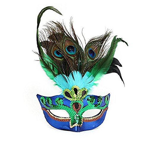 kimberleystore Fashion Pfau Federn Maske für maskenbälle Kostüm Party Halloween Cosplay Maske