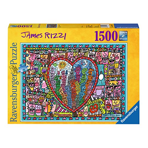 Ravensburger 16295 - James Rizzi: All that Love in the Middle of the City, 1500 Teile Puzzle
