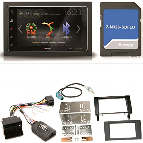 ZENEC Z-N326 Navigation Bluetooth USB MP3 Autoradio Naviceiver Einbauset für Mercedes SLK R171