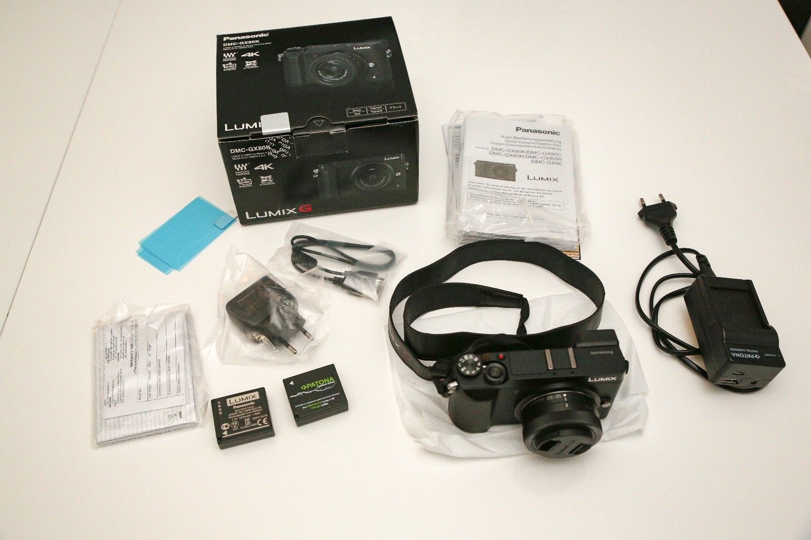 Panasonic LUMIX GX80K 16.0MP Digitalkamera - Schwarz (Kit mit 12-32mm Objektiv)