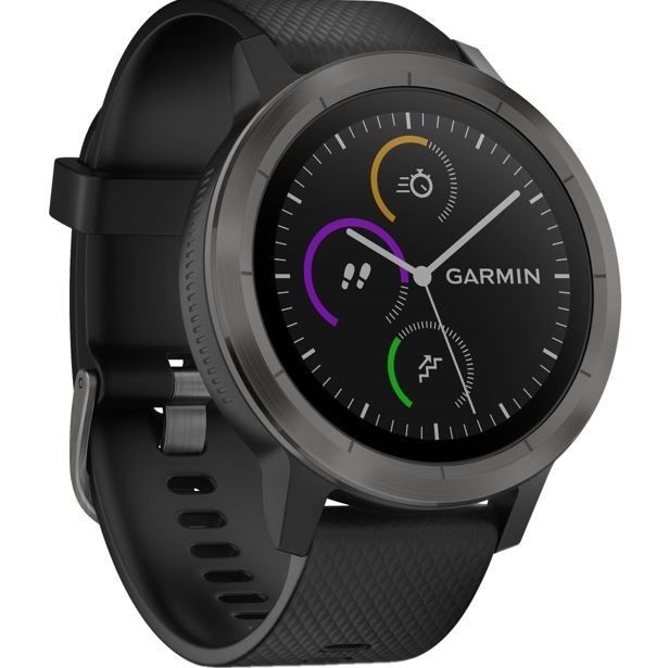 GARMIN vívoactive 3, Smartwatch, Silikon, 127 - 204 mm, Grau/Schwarz