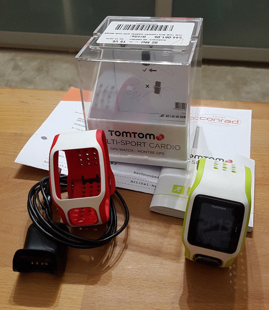 TomTom Multi-Sport  Cardio GPS-Watch Sportuhr inkl. Zubehör 