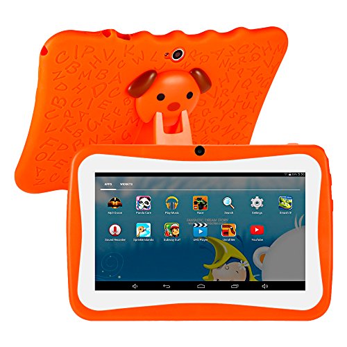 GBlife Kinder Tablet 7,0 Zoll Bildschirm 1GMB RAM 16GB ROM Android 4.4 Quad Core 1.2GHz WiFi Bluetooth Doppelkameras als Geschenk mit Hülle