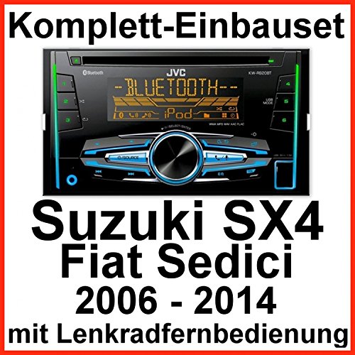 Komplett-Set Suzuki SX4 Fiat Sedici JVC KW-R920BT Bluetooth CD USB AUX MP3 Autoradio 2-DIN