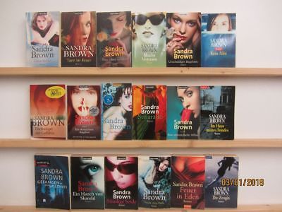 Sandra Brown 18 Bücher Romane Krimi Thriller Liebesromane romantische Romane
