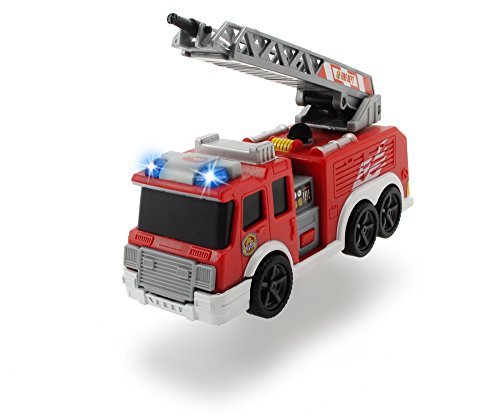 Dickie Toys 203302002 - Action Series Fire Truck, Feuerwehrauto inklusive Batterien, 15 cm