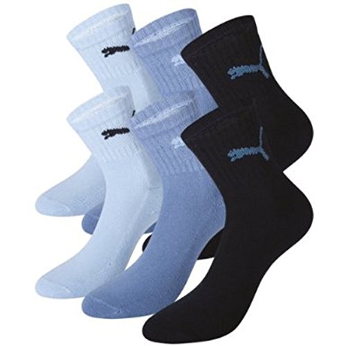 PUMA Unisex Short Crew Socks Socken Sportsocken MIT FROTTEESOHLE 6er Pack (Navy, 39-42)