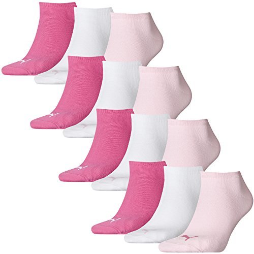 PUMA Unisex Sneakers Socken Sportsocken 12er Pack (35 / 38 - 12 Paar, pink lady)