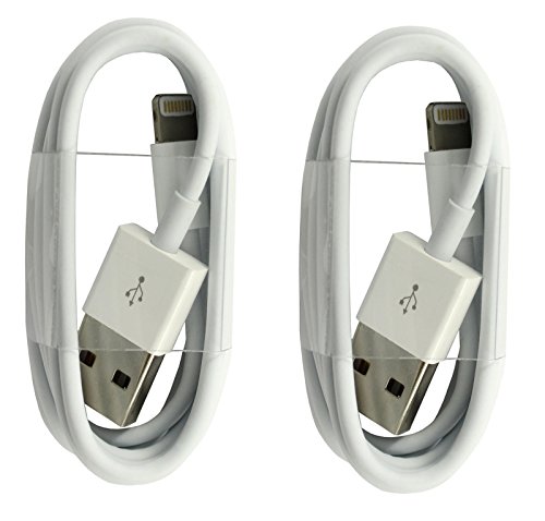 2x Original iPrime® 1 Meter Lightning USB Kabel Ladekabel Datenkabel für Apple iPhone 7, iPhone 7 Plus, iPhone 6/6s, iPhone 6 Plus/6s Plus, iPhone 5/5s/5c, iPad Pro, iPad 4, iPad Air 1/2, iPad Mini 1-4 und iPod in Weiß - 1m