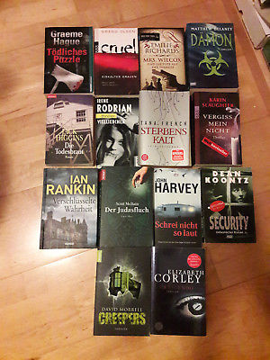 Bücherpaket 13 Krimi*Thriller*Spannung; Slaughter, Rankin, Koontz ..