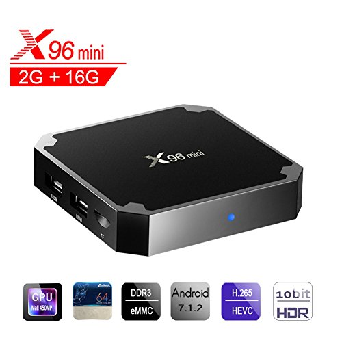 X96 Mini Smart TV Box Android, 7.1, Wingogo 2GB 16GB AMLOGIC Quad Core 2.4GHz WiFi 4 K Smart Set Top Box