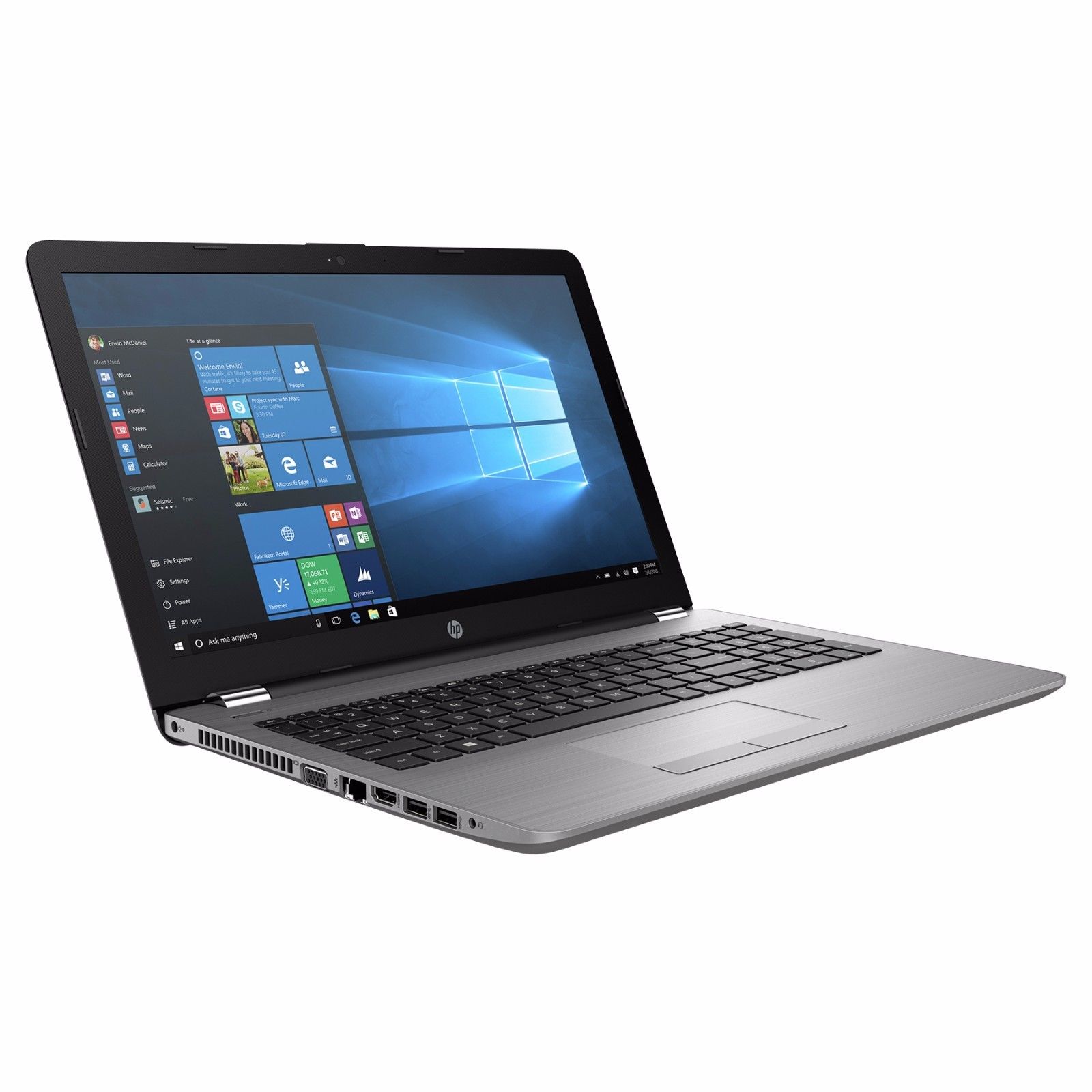 HP Notebook - AMD 4 Compute Core - 1000 GB - Windows 10 Pro - Office 2018 SILBER