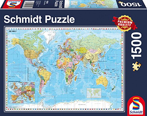 Schmidt Spiele Puzzle 58289 - Die Welt Puzzle, 1500 Teile