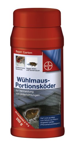 Bayer 79517513 Garten Wühlmaus-Portionsköder, 25x 10 g
