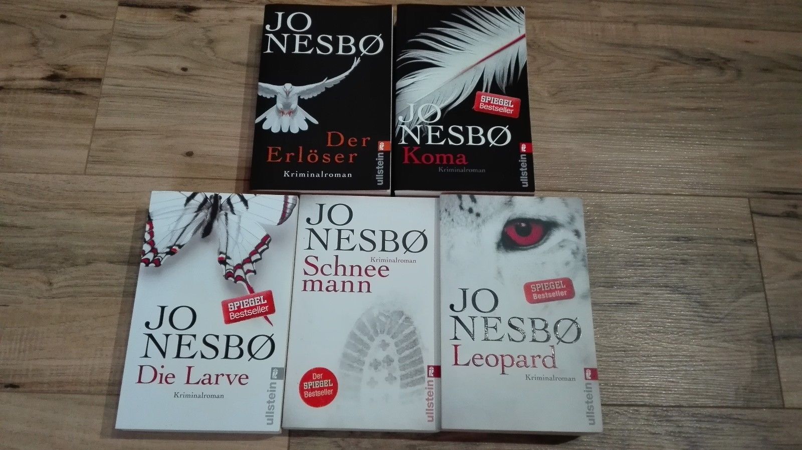Jo Nesbo Romane Sammlung, Paket Bücher Krimi 5 Stück (Leopard, Koma, Larve usw.)