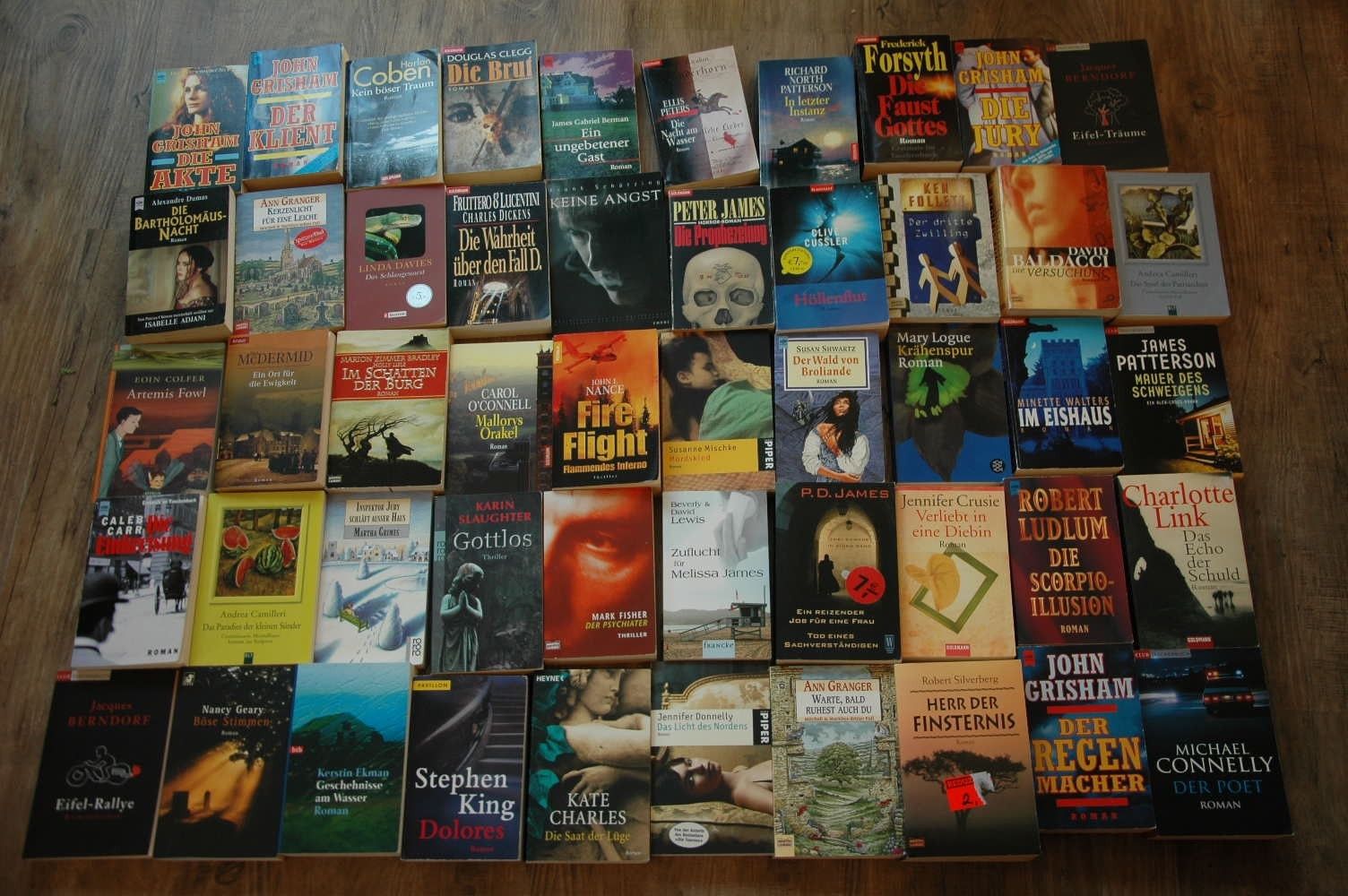 50 Bücher Paket Thriller, Fantasy, Krimi, Historische Romane, Taschenbücher