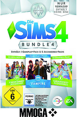 Die Sims 4 Bundle 4 Key Vampire Kinderzimmer Gartenspass Accessoiry EA Origin PC