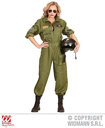 Kampfjet Pilotin Damen Kostüm - Jet Verkleidung Gr. S
