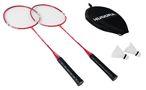 HUDORA Badminton-Set No Limit inkl. Tragetasche - 2 Badminton-Schläger + 2 Federbälle - 76415