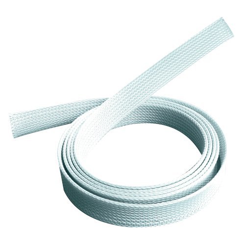 PureMounts PM-ZCCS-SOCKS-20W Universeller Polyester-Kabelschlauch, selbst zusammenziehend, Ø 20mm, 1,80m, weiß