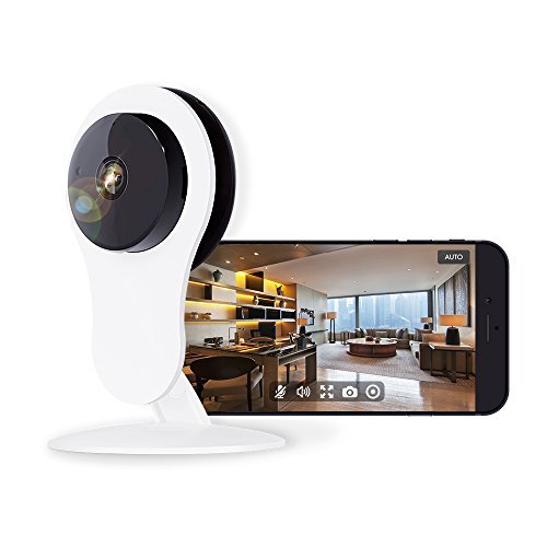 Home Security Kamera Kompatibel mit Alexa Echo Show 720P Full HD WiFi Wireless IP-Kamera mit Bewegungserkennung Alarm, 4 x Digital Zoom, Nachtsicht und 2-Wege Audio, (Europa Adapter)
