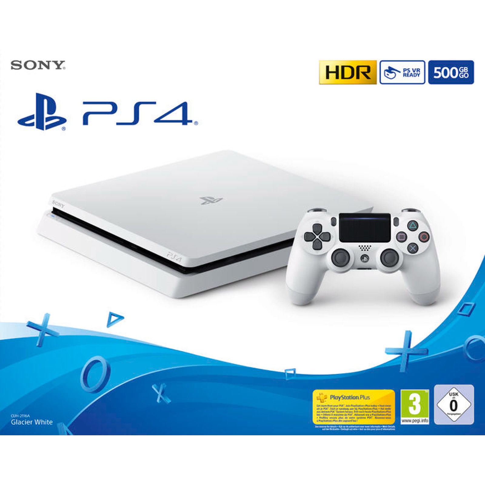 Sony PlayStation 4 Slim PS4 Konsole 500GB Slim Weiß  CUH - 2116A  *NEU&OVP*